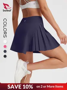 BALEAF Women's Tennis Skirts High Waisted Golf Skorts with Pockets Side Pleated Slit A Line Athletic Pickleball Skirts UPF50+ Sun Protection Tummy Control Lightweight Quick Dry Active Design for Gym Travel Outdoor Casual Daily Multi Purpose Female