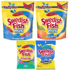 SWEDISH FISH Candy Variety Pack | Mini, Mini Assorted, SWEDISH FISH and Friends, & Blue Raspberry Lemonade SWEDISH FISH Candy Variety Pack | Mini, Mini Assorted, SWEDISH FISH and Friends, & Blue Raspberry Lemonade