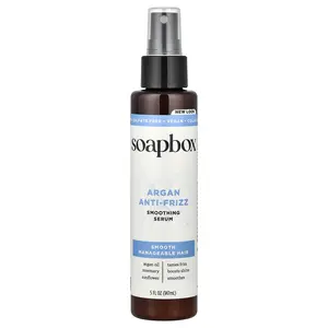 Soapbox Argan Anti Frizz Smoothing Serum, 5 fl oz (147 ml)