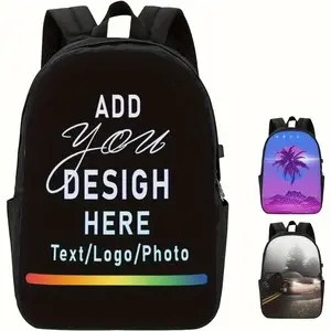 Customizable Backpack, Multi-Functional Backpack, Suitable for Daily Comm Men's Casual Hiking Backpack with Two-Way Zippers, Reinforced Stitches, Side Pocket for Water Bottle, and 3D Breathable Shoulder Straps for Travel, Work, School, Outdoor Sports