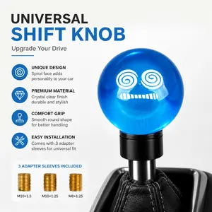 Acrylic Blue Gear Shift Lever, Personalized Dizzy Gear Shift Knob Head, Automatic Shift Knob, Unique Car Interior Accessory, Car Accessories, Stylish and Functional Design