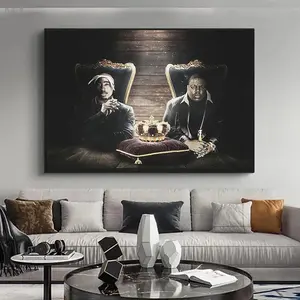Hip Hop Legends Rappers Canvas Poster 2pac Biggie Painting Prints Wall Art Decor