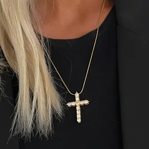 Bold Faith Diamond Cross Necklace