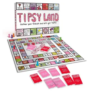 Tipsy Land Party Board Game - Fun Adult Party Game – Perfect for Girl's Night, Bachelorette Party - Created by Two Women from Texas
