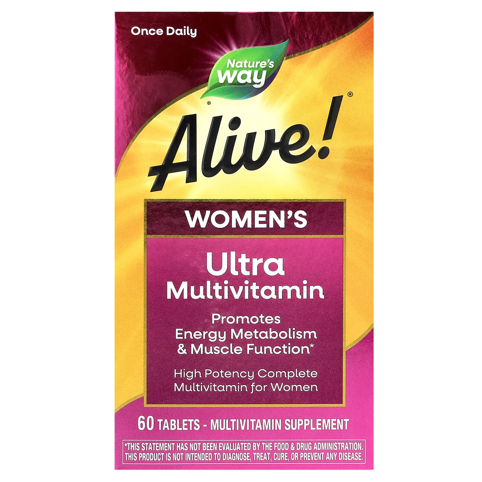 Nature's Way Alive!, Women's Ultra Multivitamin, 60 Tablets
