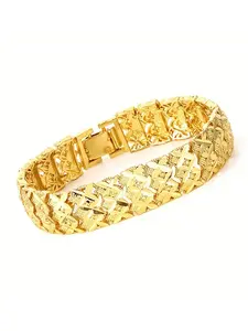 Unique Men's Bracelet, Daily Wear Jewelry Accessory, Brass Eco-Friendly Watch Clasp Bracelet, Stylish and Durable
