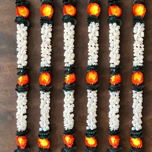 Luxurious Mogra Garland Strings | 2 String Jasmine Garland for Diwali, Eid, Weddings | Handcrafted Elegance | Various Lengths & Colors