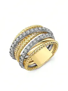 1 PC Gorgeous Cubic Zirconia Ring For Women For Wedding Engagement Party Jewelry Valentine's Day GifT