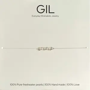 GIL B.014 Bracelet - Real Natural Fresh Water Pearls Handmade Jewelry Accessory for Women's Fashion