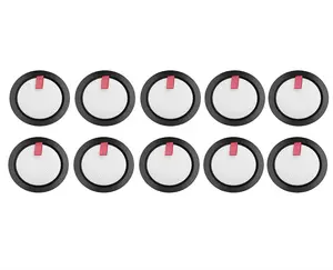 E1 Vacuum Cleaner Replacement Filter, 10-Pack Set, White