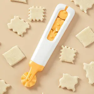 1pc Pizza Cutter, Pie Crust Dough Knife, 4-In-1 Rolling Cutter, Baking Kitchen Shaping Knife, Kitchen Gadget, Kitchen Supplies