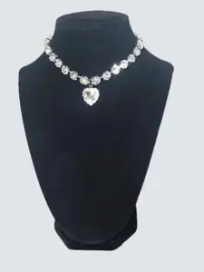 Pet Collar Crystal Diamond Heart Necklace Magnetic Breakaway Safe for Dogs & Cats