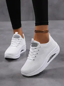 Women's Lightweight Breathable Mesh Casual Sports Shoes, Athletic Shoes, Soft Cushioned Support, Comfortable Versatile Daily Commute Outdoor Hiking Boots