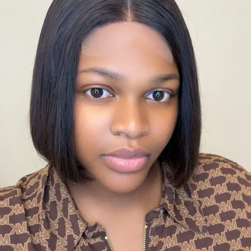 Boss chick Gluless bob wig, 2x6 closure wig