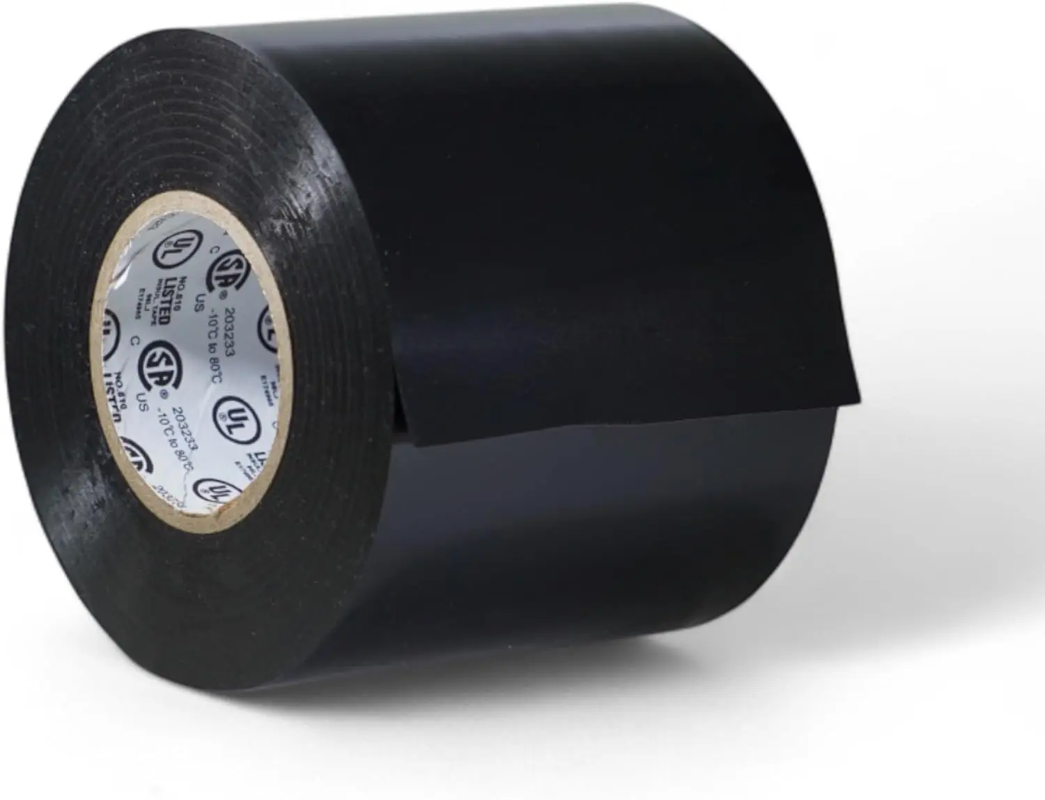 T.R.U. EL7566-AW Professional Grade Rubber Black PVC Electrical Tape, Rated up to 600  and 176 F - UL/CSA/CE Listed Synthetic: 3 in. x 66 Ft. (8 Mil)