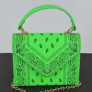 Bandana Print Handle Cross Body Bag