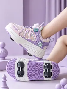 2026 New Kids 2-in-1 Heelys Shoes | Hidden Wheel Adjustable Roller Skates | Casual Breathable Sneakers for Boys & Girls