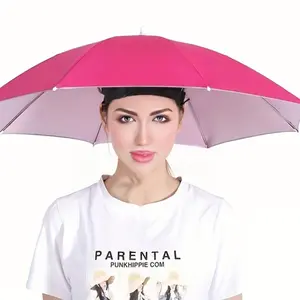 Portable Foldable Umbrella Hat, 1 Count Lightweight Sun Protection Folding Umbrella Hat, Outdoor Sunshade Umbrella for Fishing, Travel, Camping