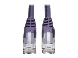 Tripp Lite TRL-N201-014-PE 14 ft. Cat6 Gigabit Snagless Molded RJ45 Male to Male Patch Cable, Purple