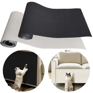 Peel & Stick Cat Scratch Protector Mat with Adhesive Back, Durable Roll, Trimmable Anti-Scratch Guard to Protect Surfaces of Sofa, Couch