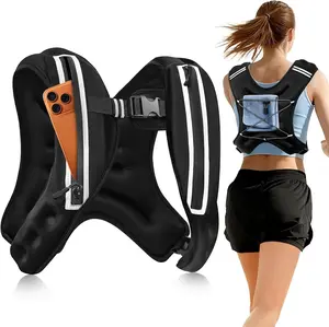 Weighted Vest Woman Man,8/12/16/20lbs Weight Vest with Plus Storage Pockets&Adjustable Straps,Durable Rucking Vests with Reflective Stripe for Walking,Running,Workout,Training