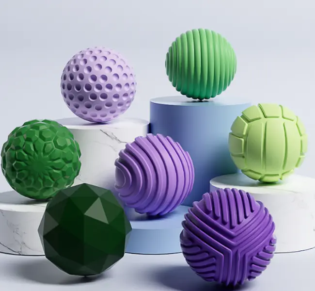 4 Pack Tactile Sensory Fidget Balls Set with Storage Case, Silicone Stress Relief Balls for ADHD Anxiety