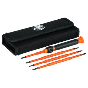 Klein Tools 32584INSR 8-in-1 Insulated Precision Screwdriver Set with Case