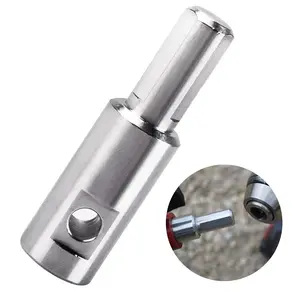 Ice Auger Drill Adapter Fits 1/2" Plus Drill Chuck, Hand Ice Fishing Auger Drill Bit 1/4" Hole Fits for 1/4"-20 Wing  & Locking Screws Connect with Cordless Electric Power Drill, 1 count.