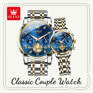 OLEVS Romantic Luxury Couple Watch Set, Luminous Waterproof Quartz Wristwatches [2856+2897]