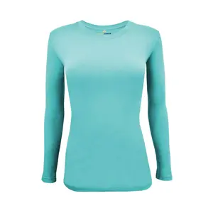 Natural Uniforms Women’s Long Sleeve Underscrub T-Shirt – Soft Cotton Stretch Crew Neck Layering Top for Nurses (7160)