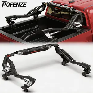 POFENZE-NADIA Heavy-Duty Adjustable Truck Roll Bar Chase Rack for Full-Size Trucks, Compatible with CHEVROLET COLORADO,TOYOTA TACOMA, NISSAN FRONTIER, JEEP GLADIATOR,GMC CANYON, FORD RANGER, HONDA RIDGELINE Universal Steel Bed protector, Automotive, Car A