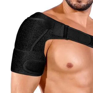 A unisex shoulder support strap, suitable for rotator cuff tears, arm sling shoulder stabilizer, shoulder compression sleeve for pain relief and support, adjustable, fits left and right arms