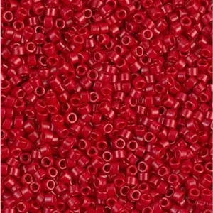 Red Opaque Matte 11/0 Delica Seed Beads || DB-0791 |    11/0 delica beads || DB0791