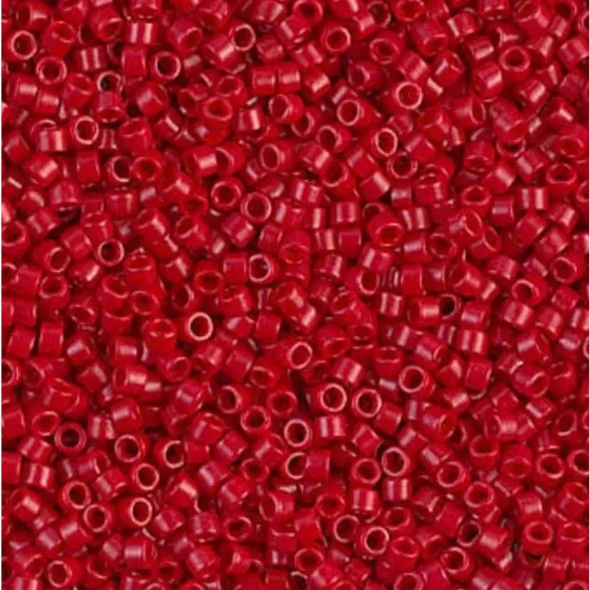 Red Opaque Matte 11/0 Delica Seed Beads || DB-0791 |    11/0 delica beads || DB0791