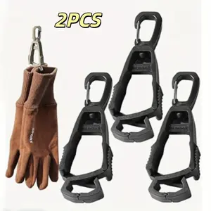 Multifunctional Anti-Loss Glove Clips, 2-Pack Outdoor Backpack Accessory, Portable Labor Protection & Hook Design, Ideal for Hiking & Camping