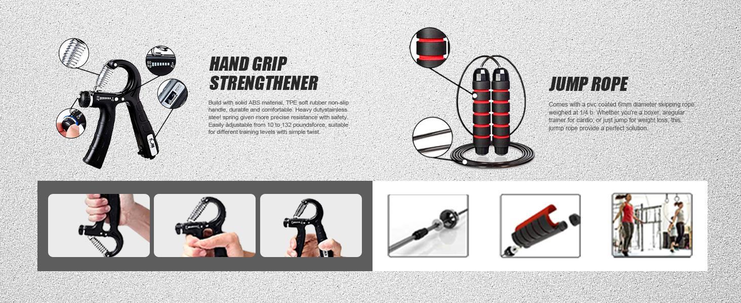 LALAHIGH Home Gym Kit, All-in-One Fitness Equipment with Push-Up Board, Resistance Bands with Bar, Pilates Bar, Pulley and Multi-Functional Training Board for Exercise Strength Training, Stable and Portable Home Workout Equipment