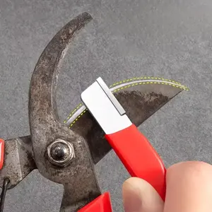 Portable Double Sand Diamond Sharpener, Durable Metal File, Universal Sharpening Tool for Scissors, Shears & Garden Tools