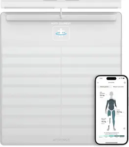 WITHINGS Body Scan - Smart Scale with Segmental Body Composition Analysis, Weighing Scales Body Weight & Vascular Age, Visceral Fat, Heart Rate, iOS/Android, White