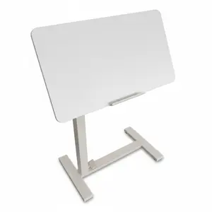 A wheeled adjustable bedside table, a portable dining table with adjustable height and inclination, suitable for dining, working and reading