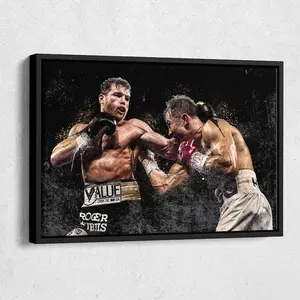 Canelo Álvarez VS Gennady Golovkin Poster Boxing Painting Hand Made Posters Decor Wall Print Wall Art Home Man Cave Gift Décor NO FRAME