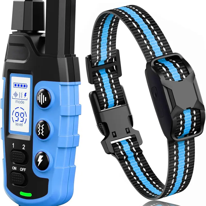Dog Shock Training Collar for 5-120 lbs Dogs, 3300Ft Remote Range, Rechargeable Waterproof E-Collar with Beep 1–8 Cues, Shake 1–16, Safe Shock 1–99 Modes, Tailgating, Extended Battery Life, All Seasons