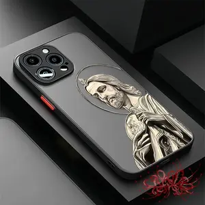 Saint Jude Art Print Element-Design Phone Case, Suitable for Iphone Models 16, 15, 14 Pro Max, 13, 12, 11, XS Plus Phone Cases, Made of TPU Silicone Material, Providing Shock And Drop Protection Function, It Is The Most Suitable Gift for Family, Friends,