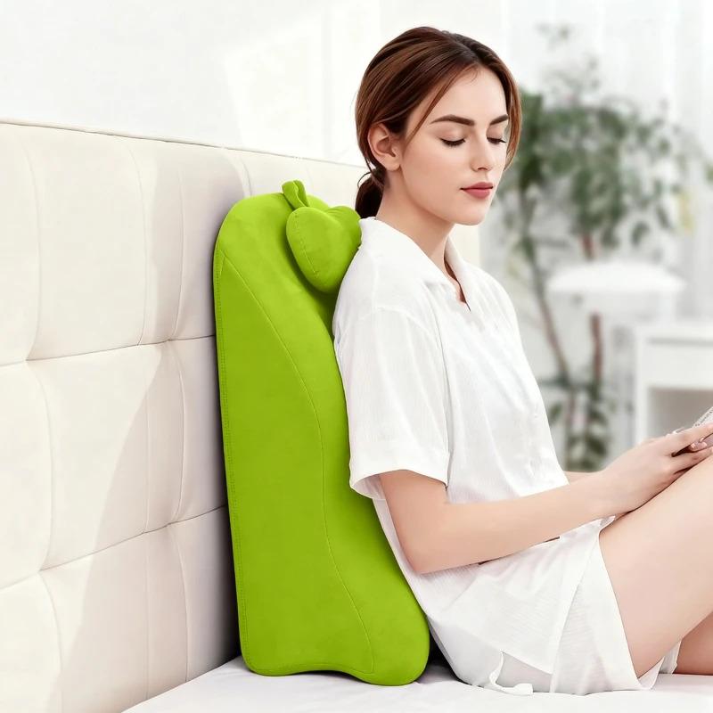 Overseas Stock Ergonomic Spinal Posture Support & Multi-Functional Bed Pillow Green
