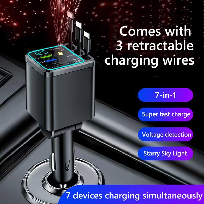 car charger with lcd voltage monitoring display