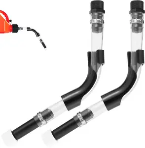 2 Set Racing Fuel Jug Hose with Bender, Upgraded Filter Design Perfect Spout Replacement for 3/5/5.5 Gallon Gas Cans