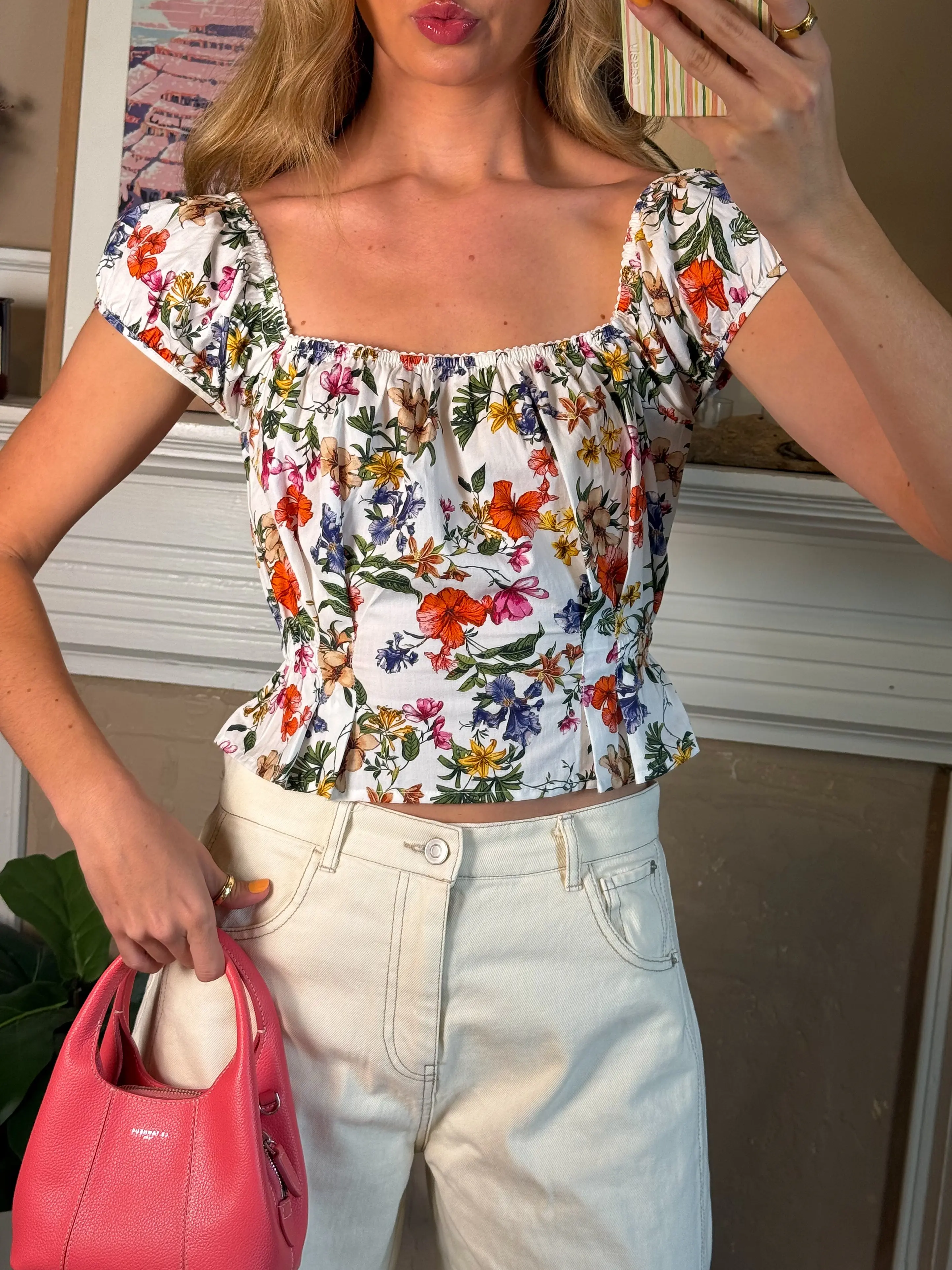 floral peplum top - TikTok Shop