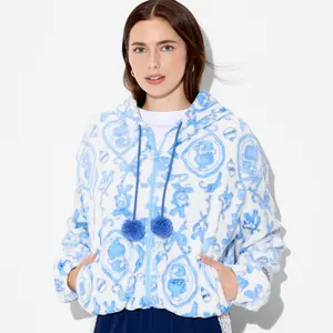 Women's Grinch Zip-Up Graphic Hooded Sweatshirt