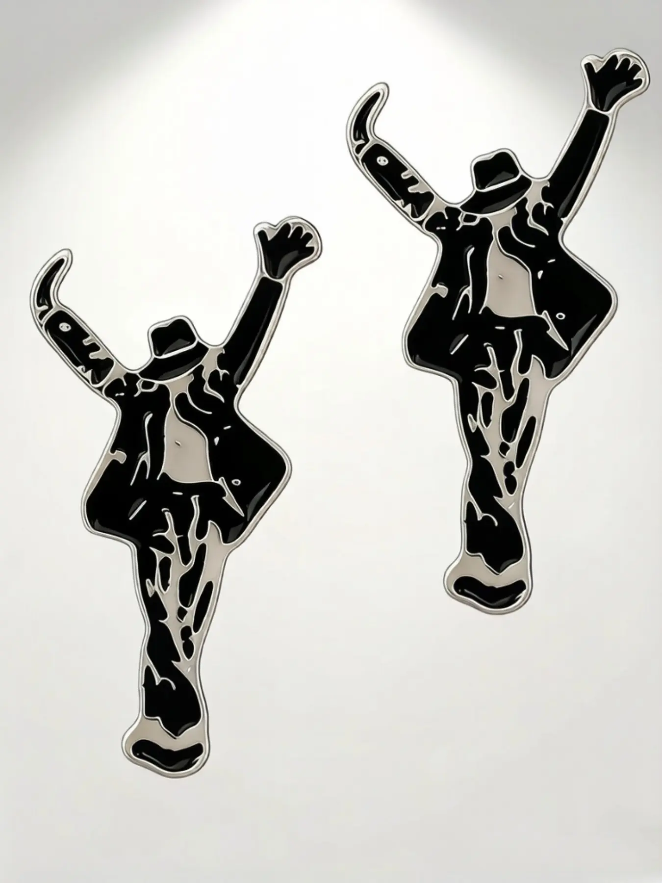 Punk Style Dancer Men's Herringbone Pattern Enamel Pins, Unique Design High Quality Alloy Oil Drop Metal Badges, Mini Collar Pins, Statement Accessories, Versatile Punk Aesthetic Cartoon Pins for Backpacks, Hats, Clothes, Small Gifts, Mini Size