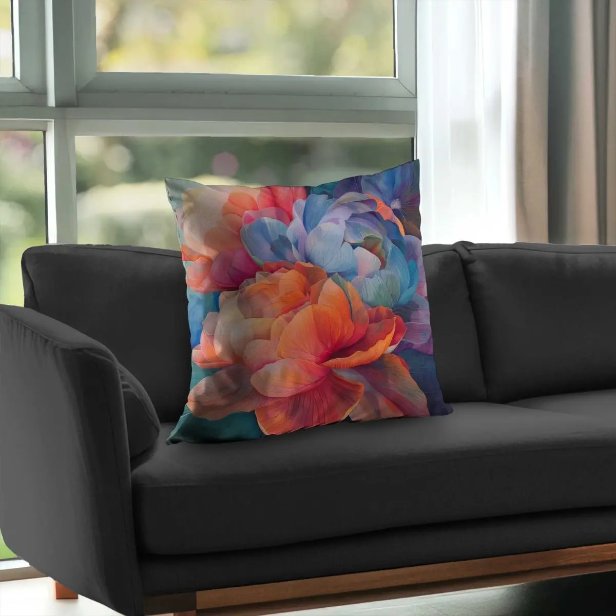 Begin Home Decor C1PT2626OC3I6E 26 x 26 in. Full of Color Red Poly Twill Throw Pillow - Decor Insert