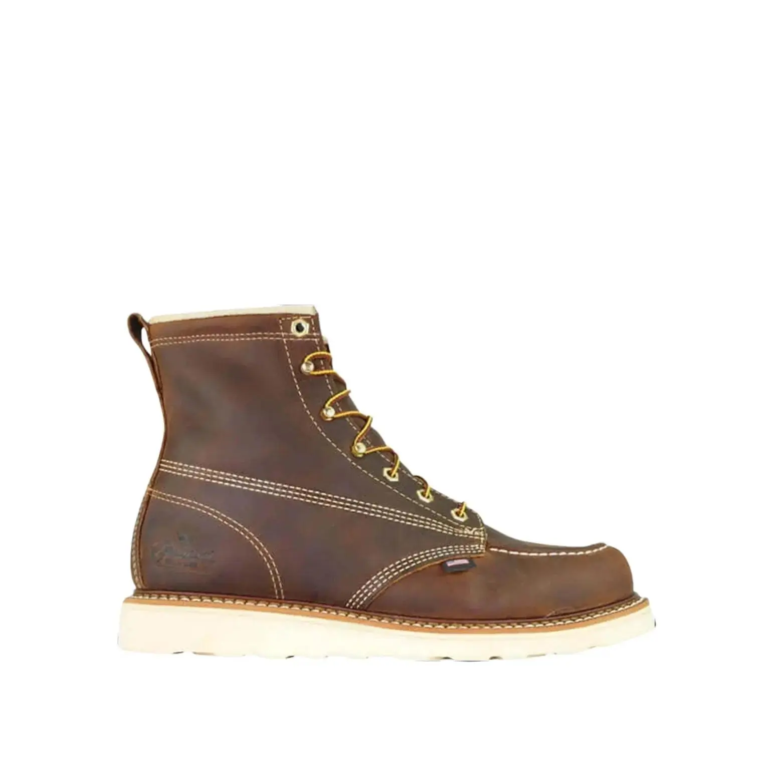 Thorogood Men's American Heritage 6" Crazyhorse Leather Boots, Cushioned Steel Toe with Goodyear Welt for Work Wear, Work & Safety Footwear, Flexible, Shoe, Walking Shoes, Closed, Laces, Outdoors, Full‑Grain Leather